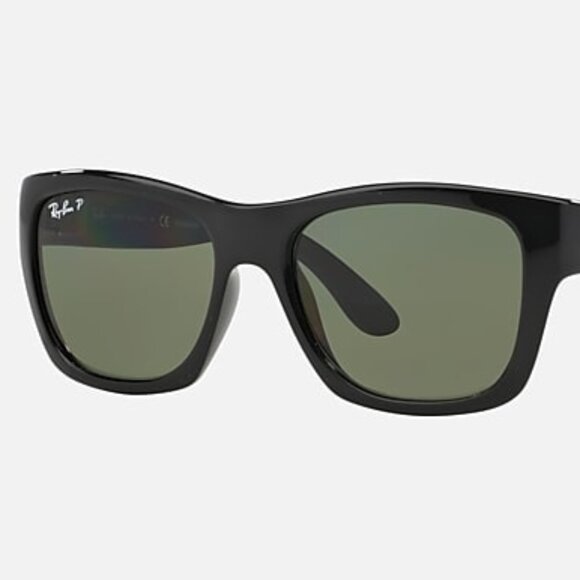NEW RAY-BAN RB4194 – Polished Black Frame, Green Lenses (NWT) - Picture 1 of 2